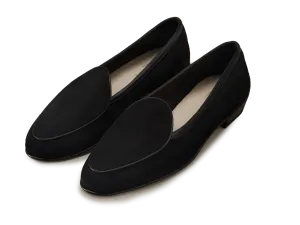 Sagan Classic Loafers in Obsidian Black Asteria Suede