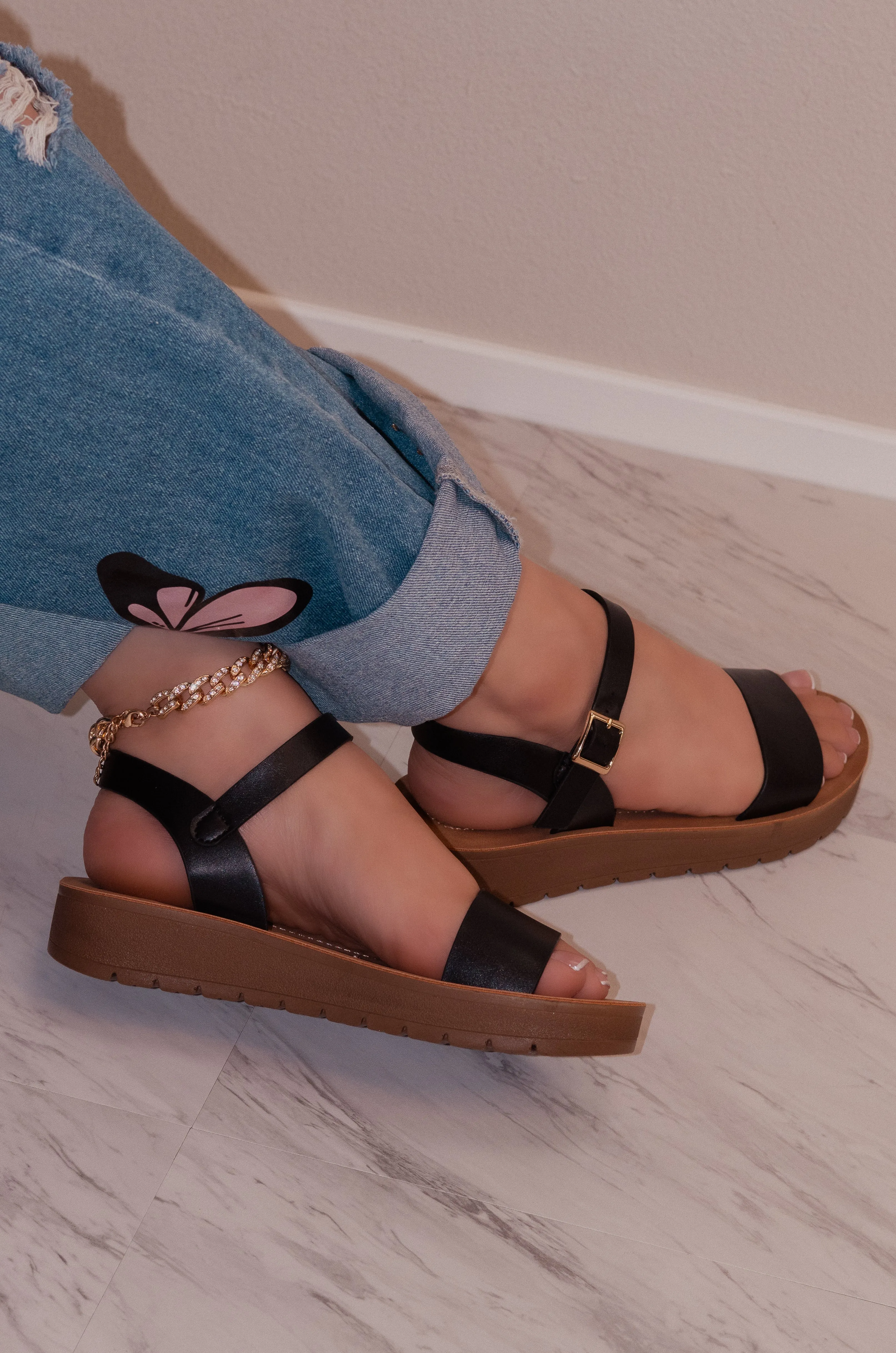 Salvia - Ankle Strap Sandals with Comfort Insole, Buckle Closure Design, Stylish Summer Footwear, Perfect for Casual or Dressy Occasions