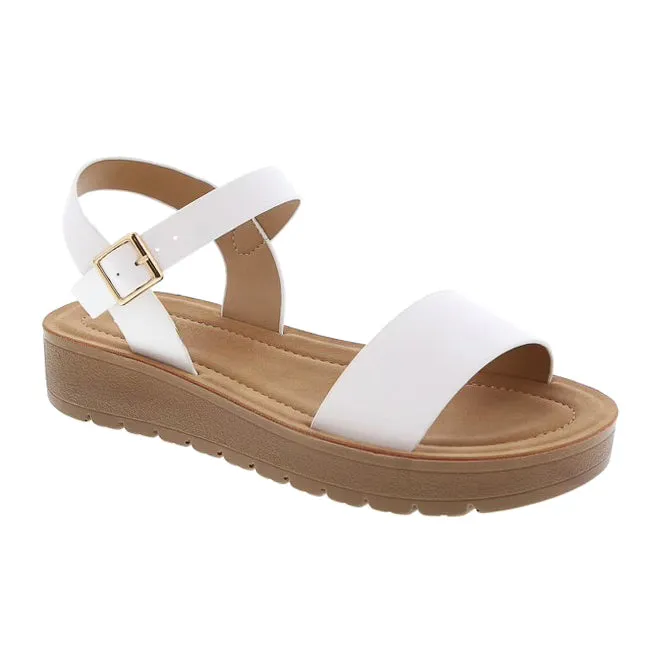 Salvia - Ankle Strap Sandals with Comfort Insole, Buckle Closure Design, Stylish Summer Footwear, Perfect for Casual or Dressy Occasions