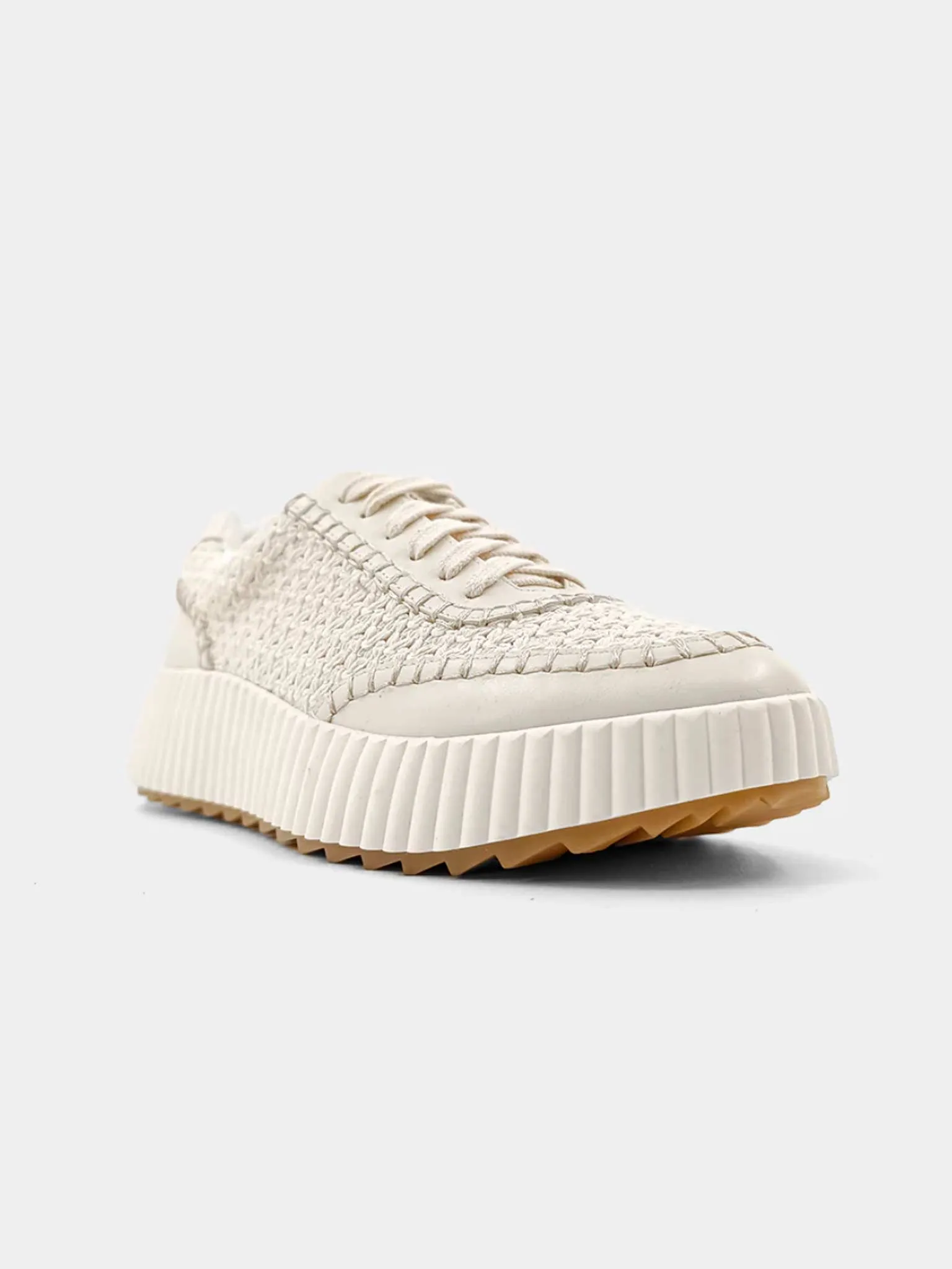 Selina Woven Sneaker in Bone