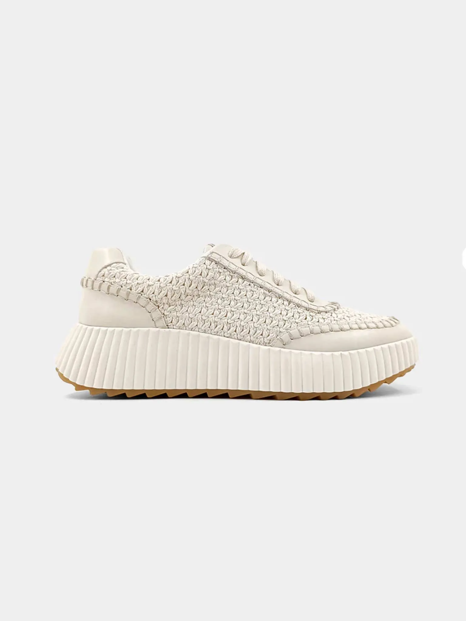 Selina Woven Sneaker in Bone