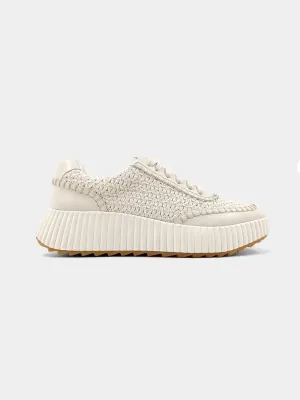 Selina Woven Sneaker in Bone