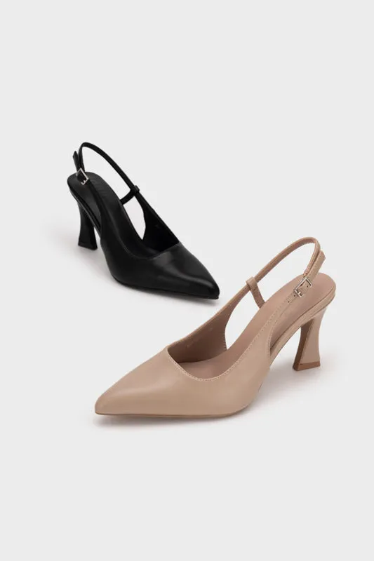 SLINGBACK HEELED PUMP