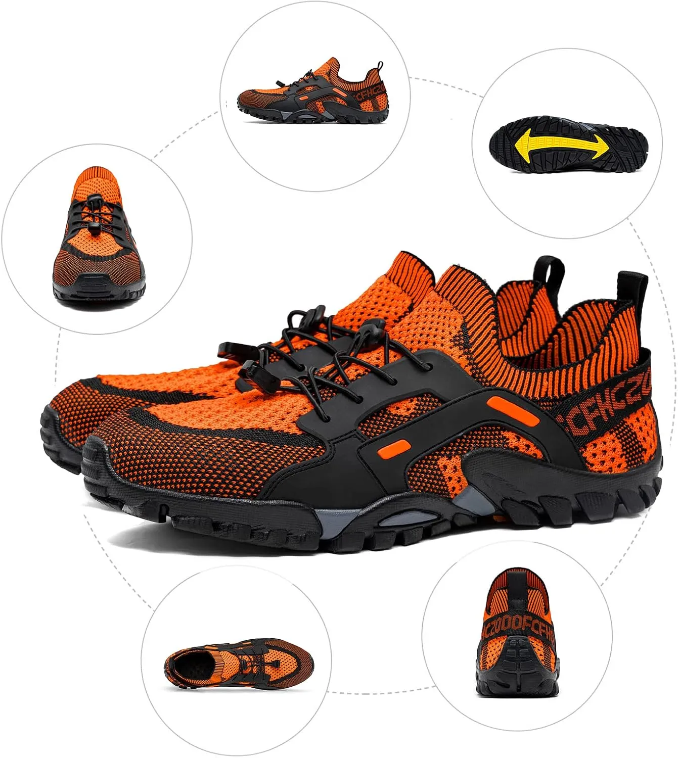 SOBASO Water Shoes Women Men Quick Drying Swim Beach Aqua Shoes for Water Sport Diving Hiking Sailing Travel