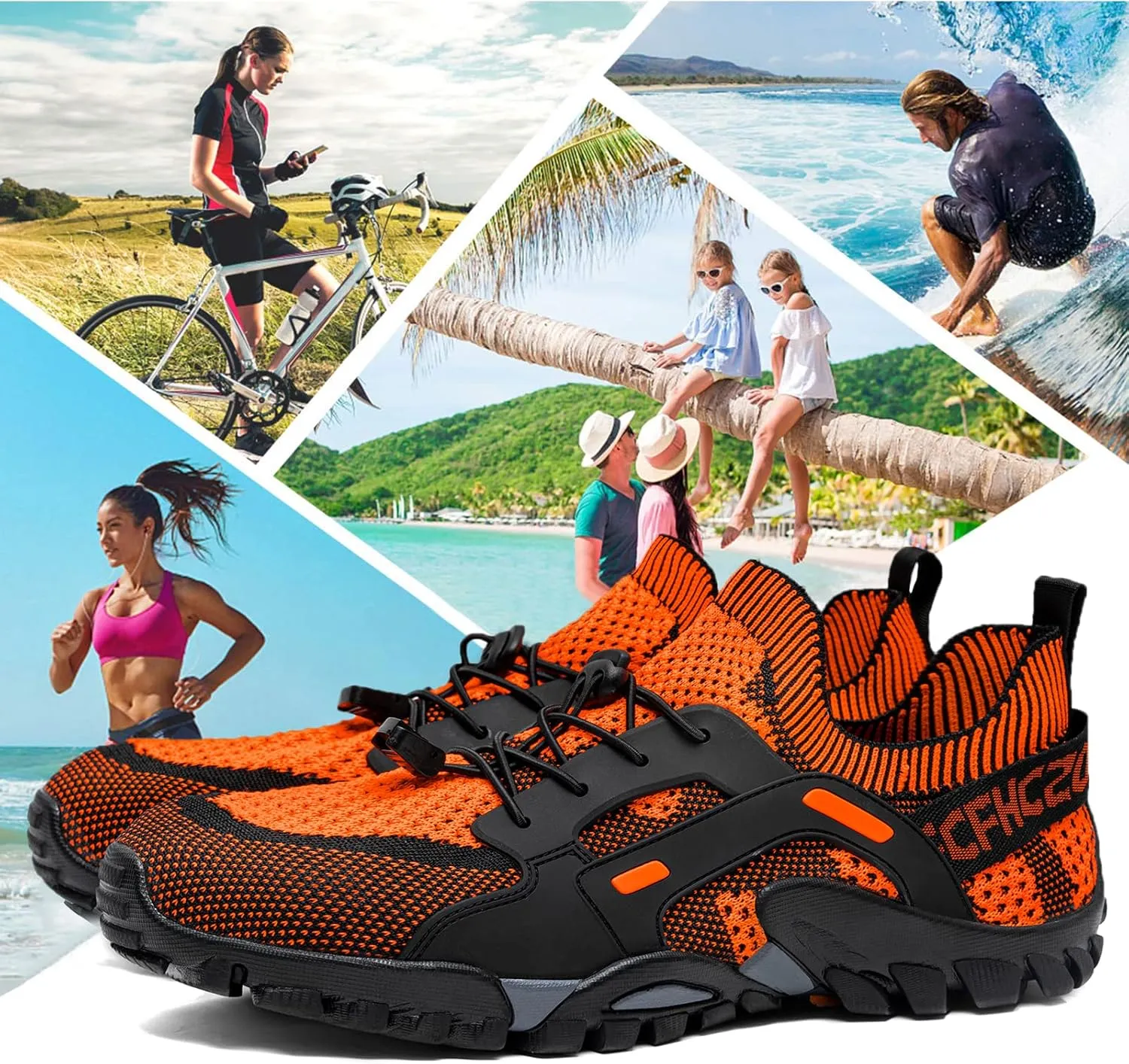 SOBASO Water Shoes Women Men Quick Drying Swim Beach Aqua Shoes for Water Sport Diving Hiking Sailing Travel