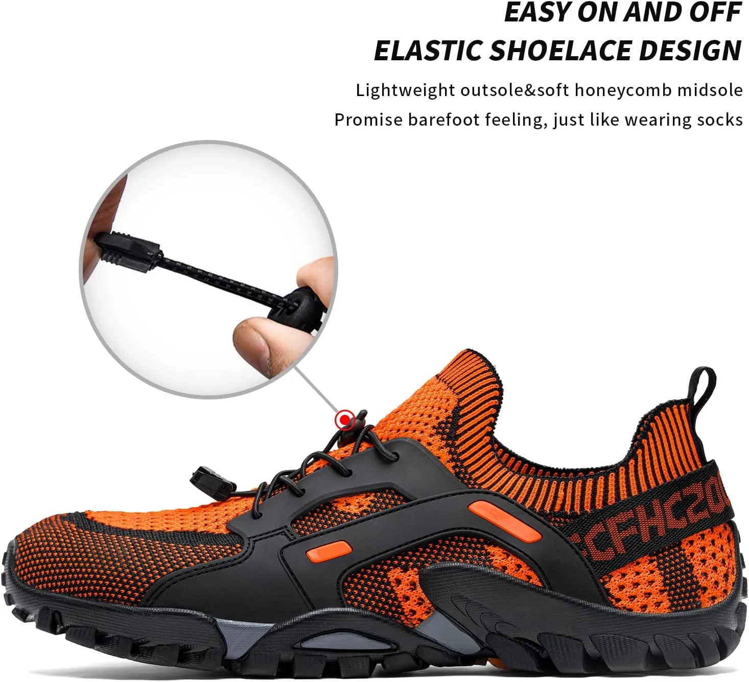 SOBASO Water Shoes Women Men Quick Drying Swim Beach Aqua Shoes for Water Sport Diving Hiking Sailing Travel