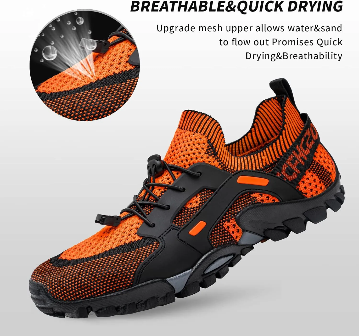 SOBASO Water Shoes Women Men Quick Drying Swim Beach Aqua Shoes for Water Sport Diving Hiking Sailing Travel