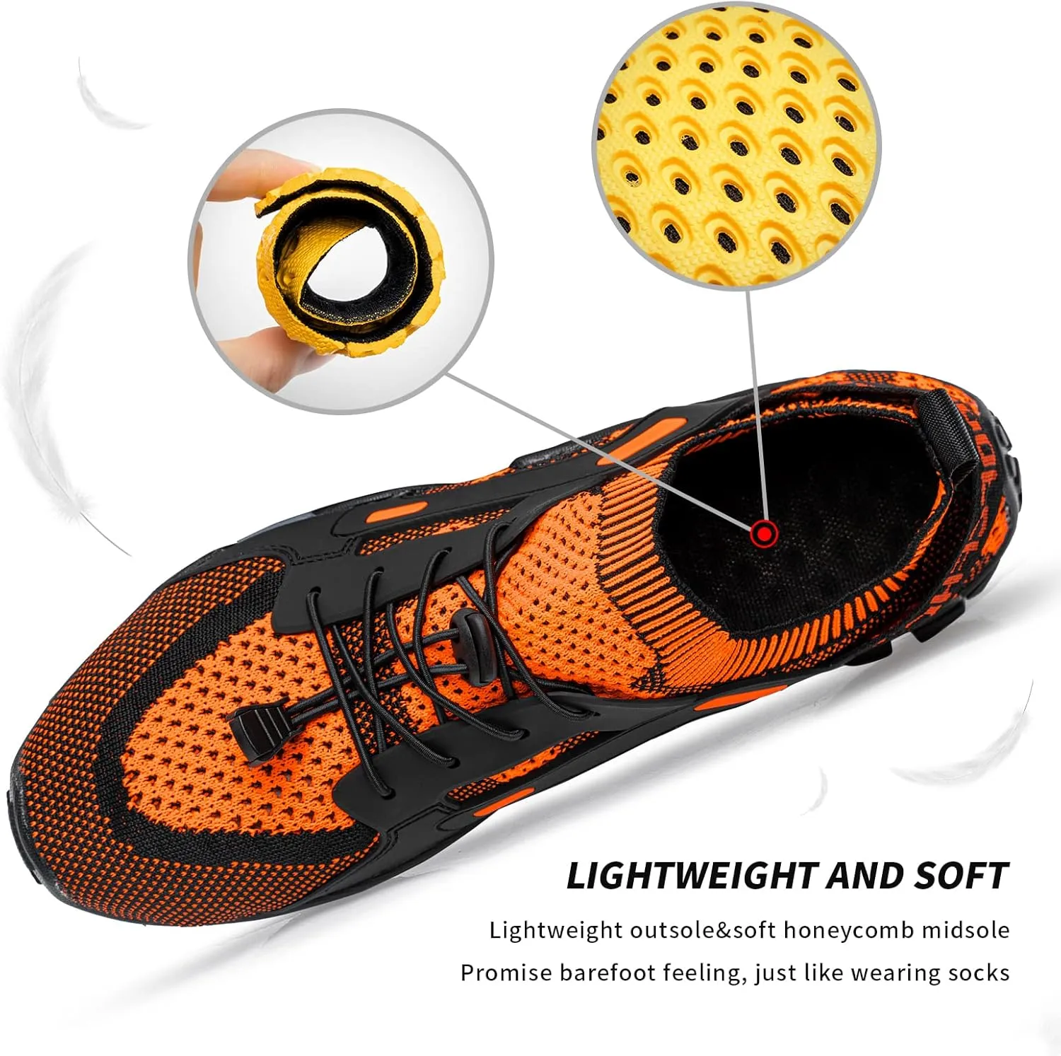 SOBASO Water Shoes Women Men Quick Drying Swim Beach Aqua Shoes for Water Sport Diving Hiking Sailing Travel