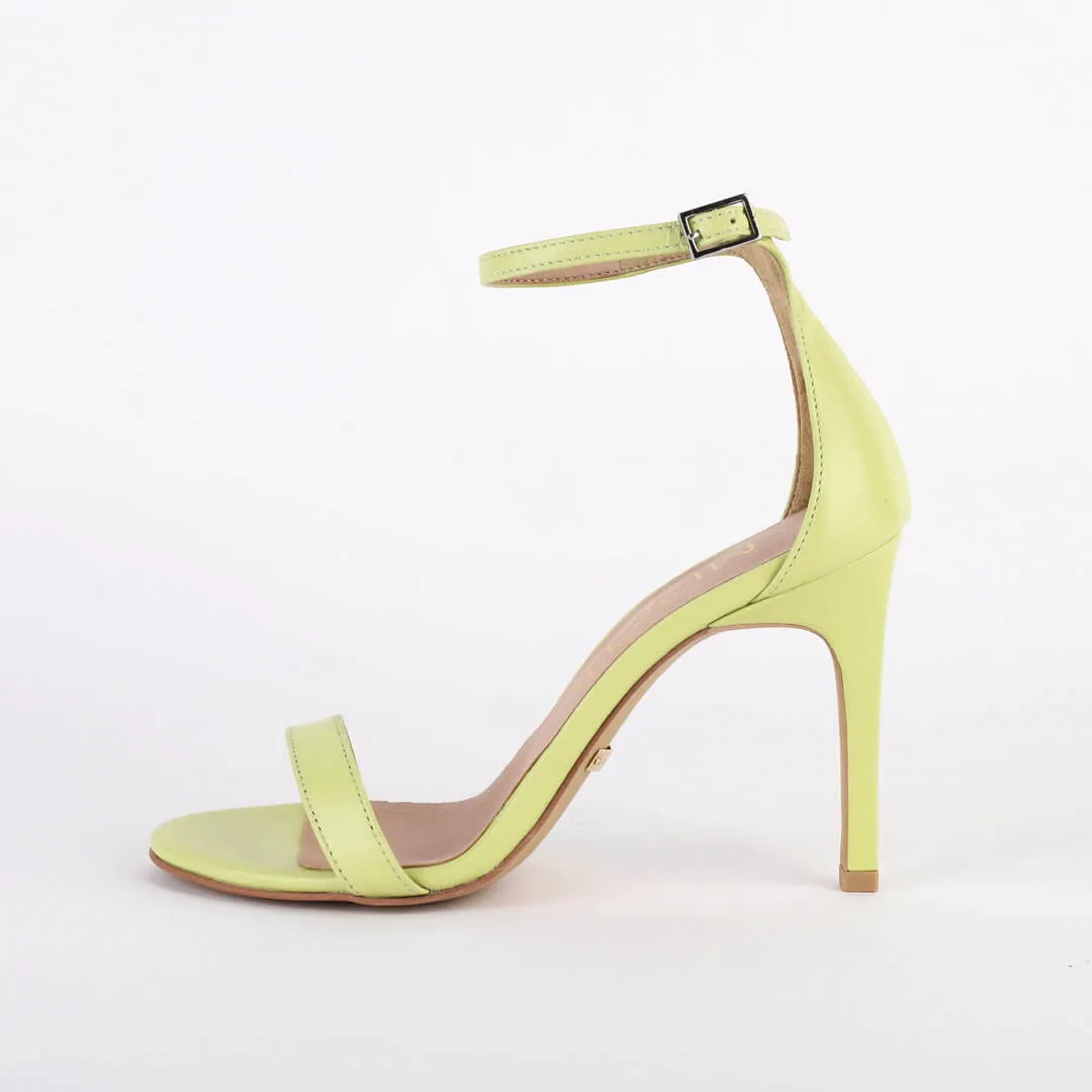 *UK size 2 - RITZY LA VITA - orange, 9cm heels
