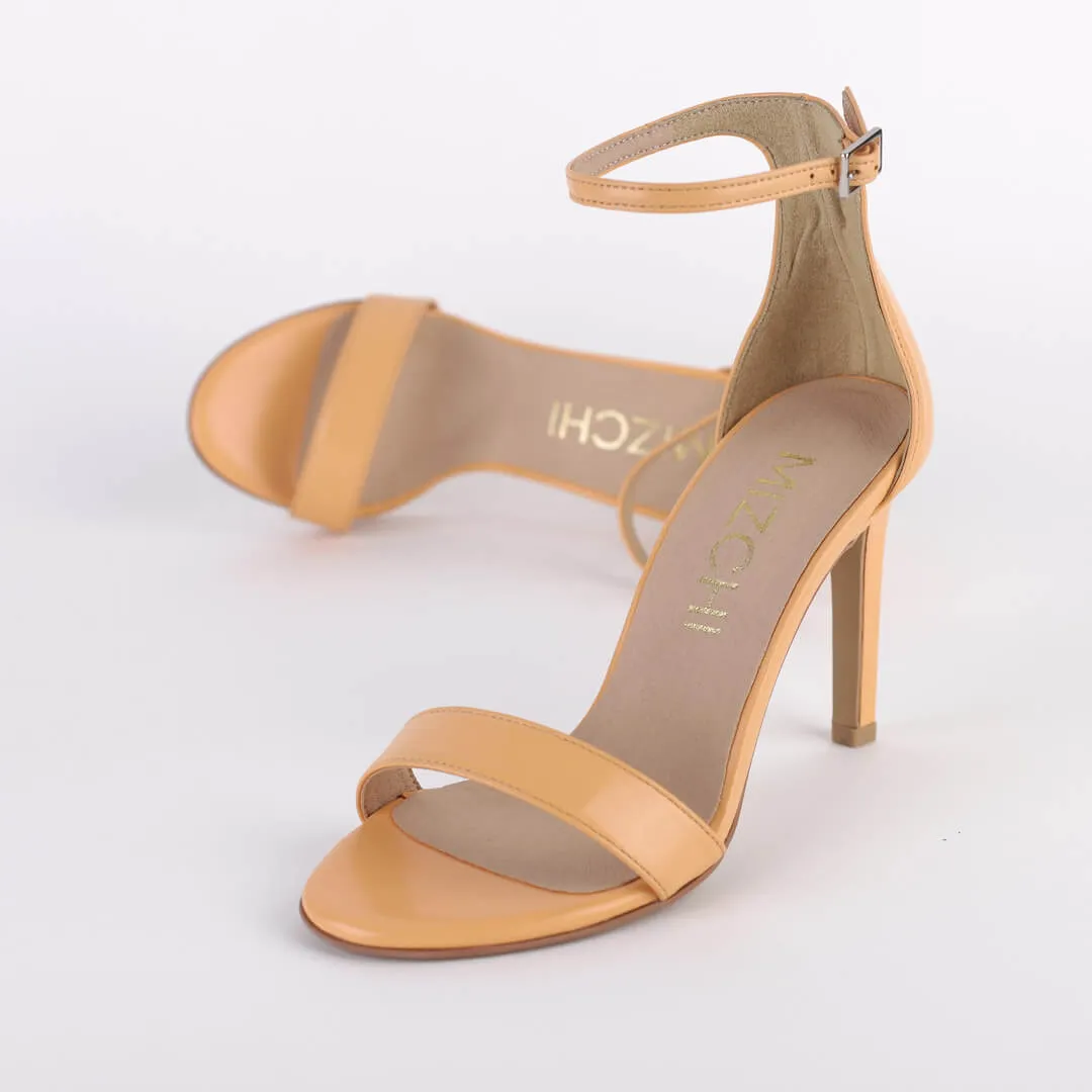 *UK size 2 - RITZY LA VITA - orange, 9cm heels