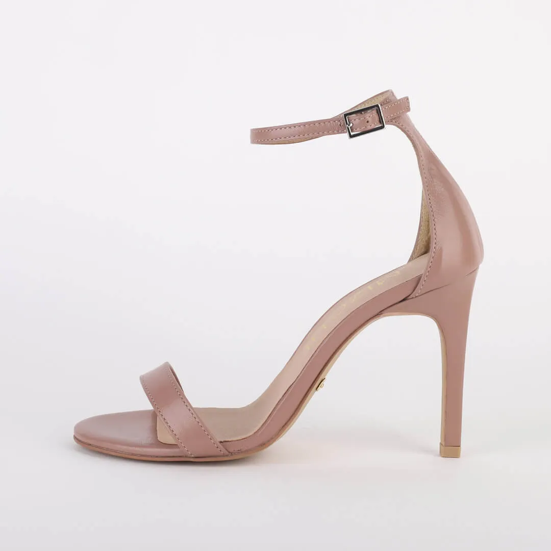 *UK size 2 - RITZY LA VITA - orange, 9cm heels