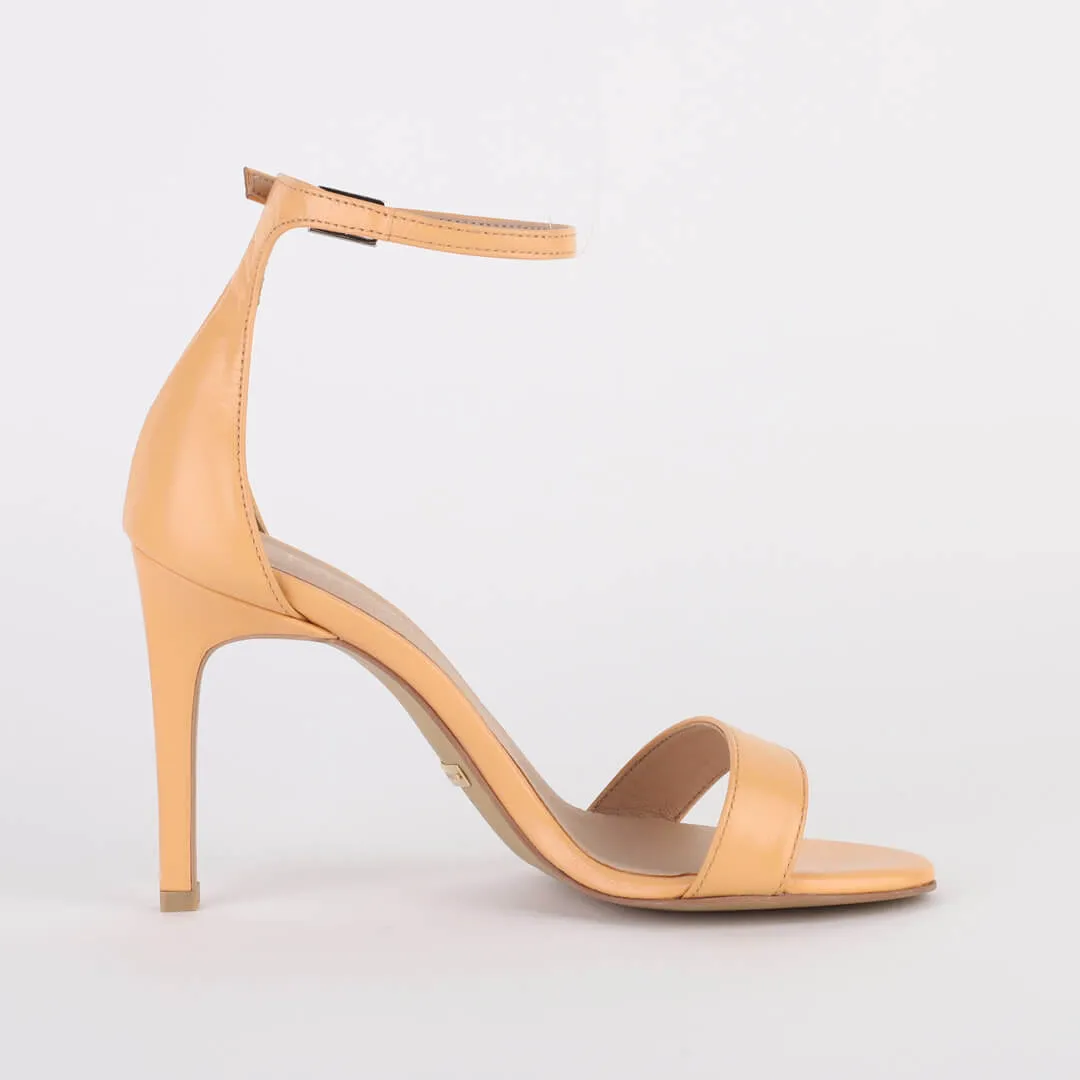 *UK size 2 - RITZY LA VITA - orange, 9cm heels