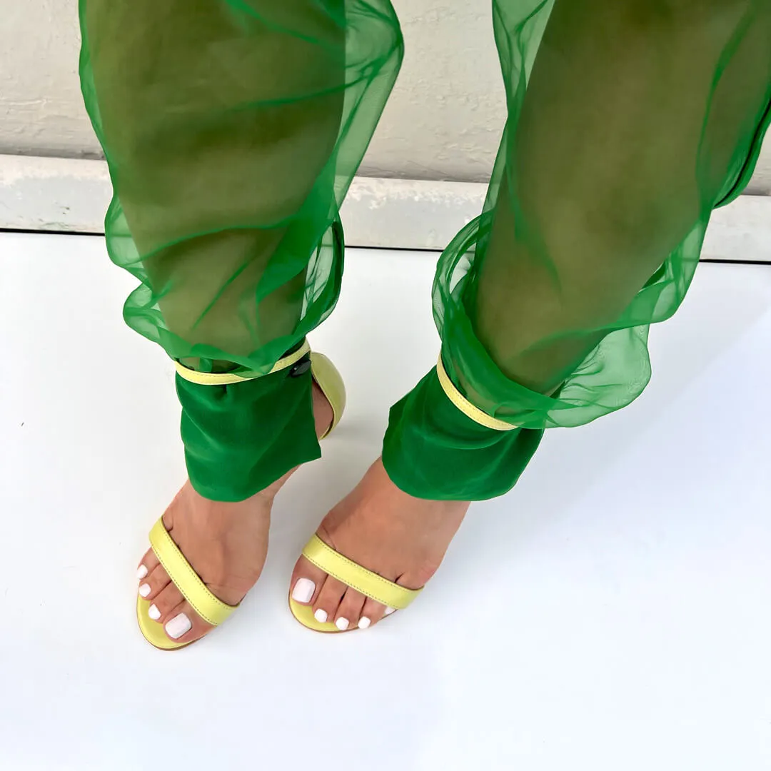 *UK size 2 - RITZY LA VITA - orange, 9cm heels