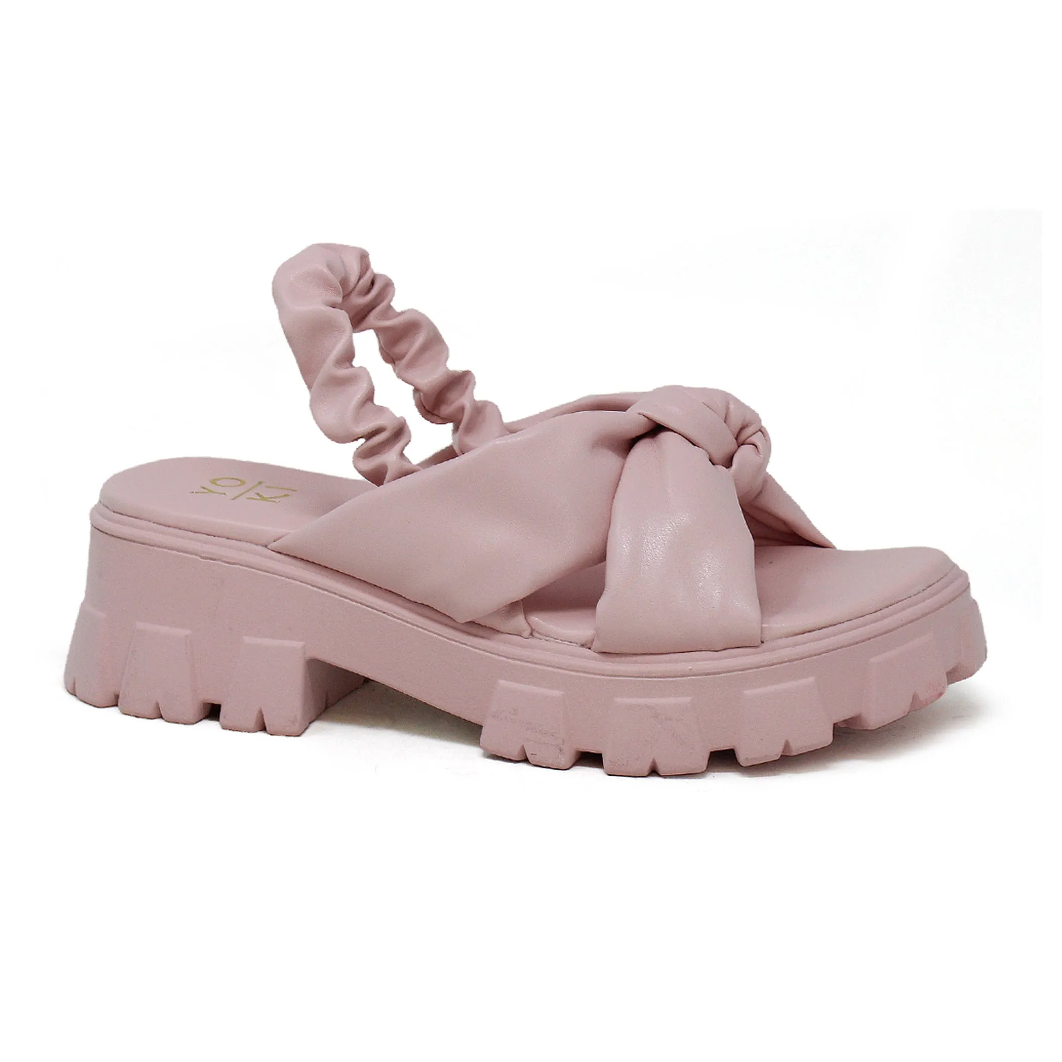 Women’s Brielle-15 Open Toe Ruffle Ankle Strap Platform Sandal.